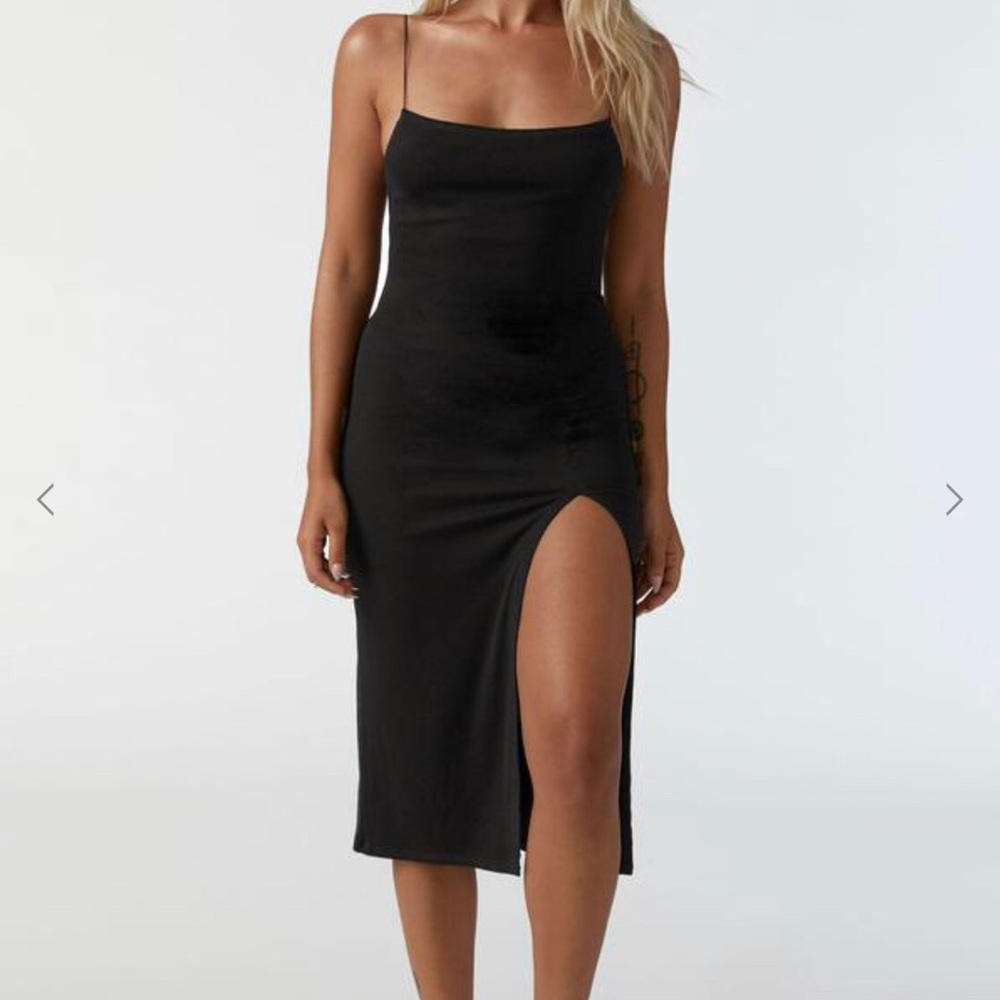 Joah Brown Midi Ribbed Dress